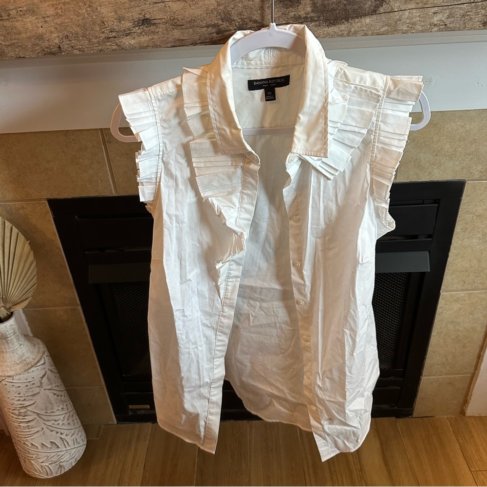White button up blouse
